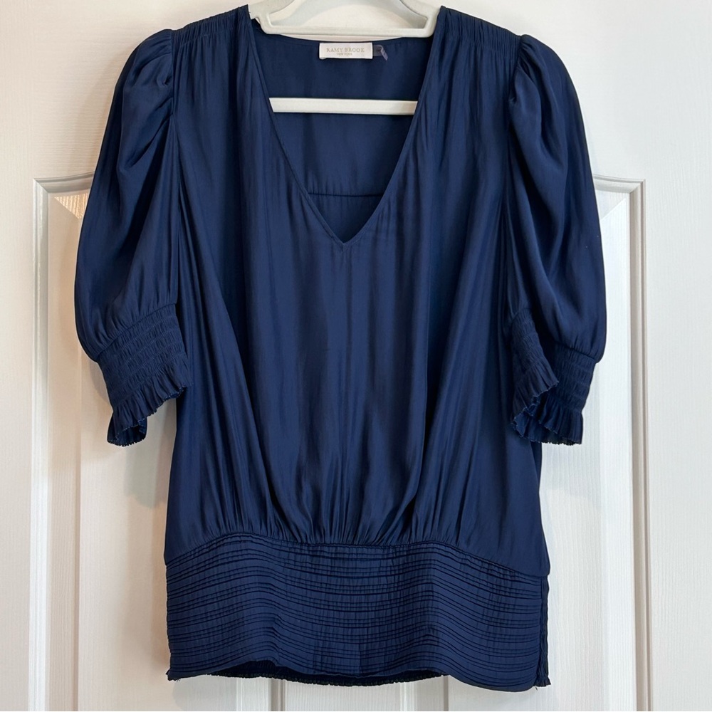 Ramy Brook Flora Puff Sleeve Blouse. Med